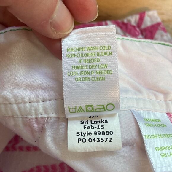 Lilly Pulitzer Pink & White Capri Pink The Walsh Short Size 2 - Picture 6 of 6